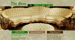 Desktop Screenshot of dongreenupholstery.com